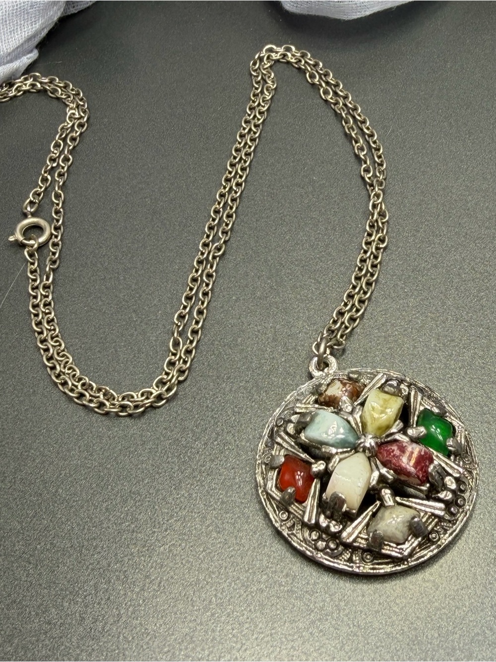 Vintage Celtic Stone Pendant